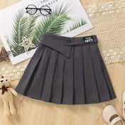 Resim Sun Yat-sen Üniversitesi Kızlar için Esnek Bel A-Kesim Pilili Etek, Tüm Mevsimler İçin, Çişmeye Karşı Koruyucu Uzun Elbise, 4-12 Yaş (110-155cm) Okul Üniforması 