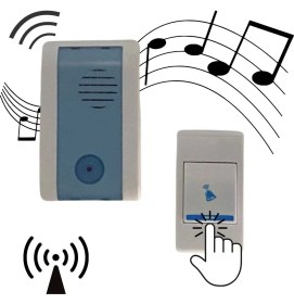 Resim Buffer Buffer® Wireless Bağlantılı Ev, Ofis, Daire Veya Bahçe Kapıları Için Kablosuz Kapı Zili 