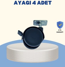 Resim Cosmotex Kilitli Mobilya Tekerleği 6 Cm 4 Lü Kolay Kurulum Çok Renkli 