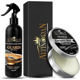 Resim Altın Oran Titanium Seramik Katkılı Wax Krem Cila + Guard Auto 