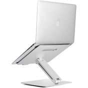 Resim NPO STD6081S Açı Ayarlı Ergonomik Macbook Özel 11\-17\" Masaüstü Notebook Stand Gümüş Gri 