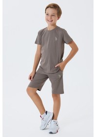 Resim U.s. Polo Assn. Erkek Çocuk Kahverengi Bermuda Takım Us2427-c-v1 Kahverengi 