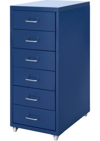 Resim 6 Çekmeceli Ofis-makyaj-eşya Düzenleyici Ikea Meridyendukkan Keson Mavi Renk 28x69 Cm Tekerlekli 