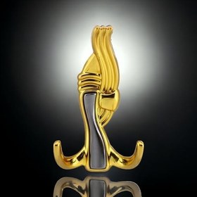 Resim Badem10 Efsane Askı Portmanto Metal Vestiyer Duvar Dolap Elbise Askısı Gold Mobilya Kapı Askılığı Aparatı 