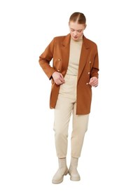 Resim Levidor Kadın Spor Blazer Ceket 510026 Kahve 