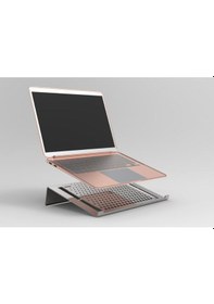 Resim İlgi Trafik Laptop Standı Metal Laptop Tutucu Bilgisayar Yükseltici Siyah 
