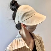 Resim Kadınlar İçin Güneş Koruma Şapkası, Yazlık Geniş Kenarlı Moda Balıkçı Şapka 