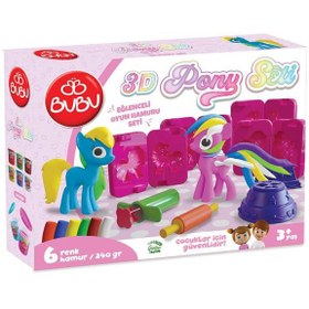 Resim Bu-Bu Oyun Hamuru 3D Pony Set (L) BUBU-OH0023 
