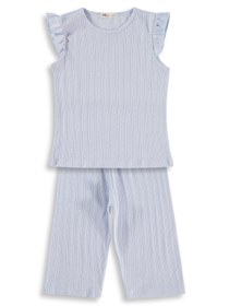 Resim Civil Girls Kaprili 10-13 Yaş Pijama Takımı - Mavi - Açık Mavi / 11-12 Yaş 