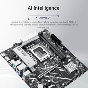 Resim ASUS PRIME B860M-K Intel mATX anakart, 6+1+1+1 Ayrık MOS, DDR5, PCIe 4.0, 2xM.2 yuvaları, Realtek 2.5Gb Ethernet, DisplayPort, HDMI, USB 10Gbps, ön USB 5Gbps Tip-C 