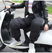 Resim Sones Elektrikli Bisiklet Kış Motosiklet Ön Cam Su Geçirmez Standart Sıcak Bacak Örtüsü Kadife Yastıklı Diz Pedleri 60 CM Siyah 