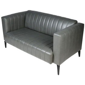 Resim Koltukstilim Harry Deri İkili Bekleme Koltuğu Gri 