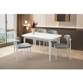 Resim Pesca Masa, Perla Sandalye, Beyaz, 130x80 Beyaz 