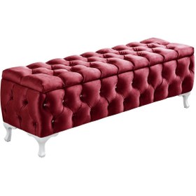 Resim Setay Yatak Ucu Pufu, Cappy Bench, Sandıklı Ayakucu Pufu 40x50x180 