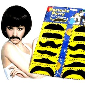 Resim FırsatVar 24 Adet Eğlenceli Takma Bıyık Seti Tiyatro Oyuncuları Için 