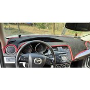 Resim 2009-2013 Modellerine Uygun Mazda 3 Torpido Koruma Halısı Siyah Kenar Renk Sarı 