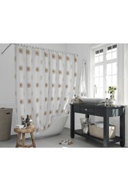 Resim Zethome Banyo Perdesi 1x120x200 Tek Kanat Duş Perdesi Halka Hediyeli 6969 