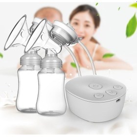 Resim Flybuy Elektrikli Çift Göğüs Pompası, Serbest Emzirme İçin Pratik Eller 