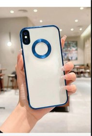 Resim Tria Iphone X / Xs Uyumlu Elektroliz Logo Detaylı Kenarları Renkli Kamera Lens Korumalı Telefon Kılıfı 