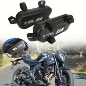 Resim B-SOUL Motosiklet Araç Çantası - Dayanıklı EVA Sert Kabuklu Üçgen Yan Depolama, Off-Road Bisikletler için Su Geçirmez Ön Çerçeve Kemerli Çanta, Ayrılabilir Kayış, Siyah, Yağmurluğa Karşı Koruyucu Tasarım, Sürücüler İçin 