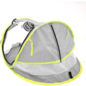 Resim Symbee Çocuklar İçin Çift Katlı Güneş Tenesi Uv50+ - Açık/kapalı Mesh Açılışlı, Moskitoya Dayanıklı, Kolay Çekirdekli Mavi Kamping Çadırı Gri 