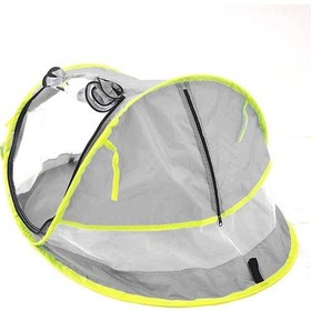 Resim Symbee Çocuklar İçin Çift Katlı Güneş Tenesi Uv50+ - Açık/kapalı Mesh Açılışlı, Moskitoya Dayanıklı, Kolay Çekirdekli Mavi Kamping Çadırı Gri 