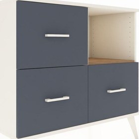 Resim Hyperion Şifonyer Tek Raflı 3 Çekmeceli 88x44x80 Aytaşı-çam/antrasit Çam/antrasit 