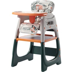 Resim Turuncu 2’si 1 Arada Mama Sandalyesi, Kaymaz, Sabit, 5 Nokta Kemerli 