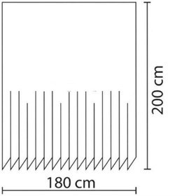 Resim Tropik Banyo Duş Perdesi 6022 Tek Kanat 1x180x200 