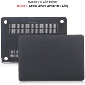 Resim Mcstorey Macbook Air M1 Kılıf 13 Inç Mat Buzlu Flu (TOUCHID'Lİ M1 AİR) A2337 A2179 A1932 Uyumlu (2018-2020) 