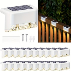 Resim 10 Parça Güneş Enerjili Bahçe Aydınlatma Seti - Dış Mekan Avize, Merdiven Işıkları, Koridor Duvar Lambası Çok Fonksiyonlu Dekoratif Festival Atmosfer Aydınlatması 