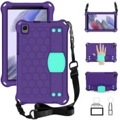 Resim Samsung Galaxy Uyumlu A7 Lite T220 / T225 Petek Tasarımı Eva + Pc Malzeme Dört Köşe Anti -düşen Düz Koruyucu Kayış 