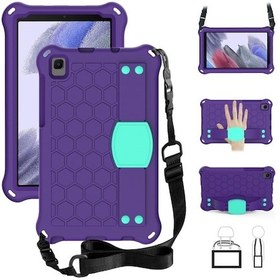 Resim Samsung Galaxy Uyumlu A7 Lite T220 / T225 Petek Tasarımı Eva + Pc Malzeme Dört Köşe Anti -düşen Düz Koruyucu Kayış 