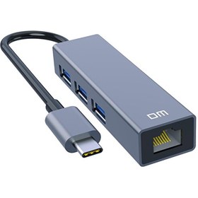 Resim CHB013 Type-C To RJ45 Gigabit Ethernet ve USB 3.0 Çoklayıcı Dönüştürücü 