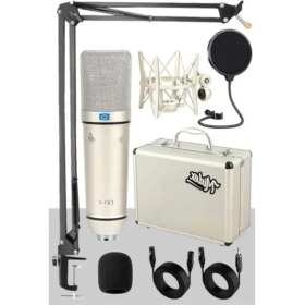 Resim Hakay Üst Seviye Condenser Stüdyo Ses Kayıt Mikrofonu Standı ve Filtre Seti 