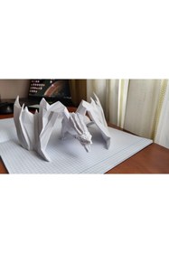 Resim shop Detaylı ve Estetik 3D Baskı Ejderha Figürü - Masaüstü Dekorasyon 