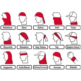 Resim Avokado Desenli Motosiklet Bandana Boyunluk Outdoor Balaklava 