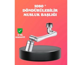 Resim TKÇ 1080° Dönebilen Püskürtme Filtreli Musluk Başlığı Su Tasarruflu 