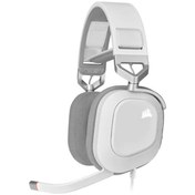 Resim Corsair HS80 RGB USB CA-9011238-EU Beyaz 7.1 Kablolu Kulak Üstü Oyuncu Kulaklığı 