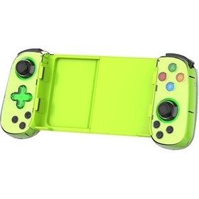 Resim Cbtx D7 Game Console Bluetooth Gamepad İçin Gerilebilir Kablosuz Denetleyici Sol / Sağ Salon Rocker Oyun Kolu Yeşil 