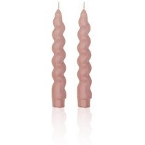 Resim Burgu Şamdan Mumu 2li Set Rose 17 Cm 