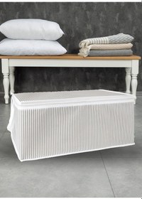 Resim Gri Çizgili Hurç Baza Altı Hurç 30x50x20 Cm Gri 