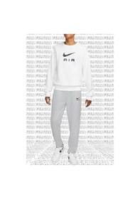 Resim Nike Air French Terry Crew Sweatshirt Loose Fit Bol Kesim Beyaz Sweatshirt Beyaz 