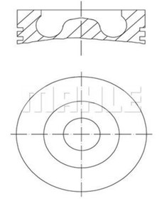 Resim Mahle 0160702 Piston+segman 0.50 (86.50mm) (ford: Transit 2.2 Tdci 04.06-euro4 V-347 0628s6 (wp976528) 