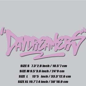 Resim "gün Hayalperestler" Çıkartması, Sizin Için Yaratıcı Ve Moda Metin Iyi Bak Araba, Yüksek Kalite Pink Xl 1 Piece Set 