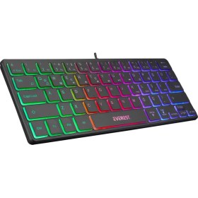Resim Everest KB-73M Mınıco USB Rainbow Aydınlatmalı Q Klavye 