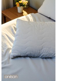 Resim 6'lı Biyeli Kapitone Deluxe Pamuklu Fermuarlı Yastık Koruyucu Kılıf 50x70 Cm Beyaz 