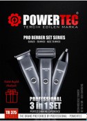Resim Powertec TR-375 (3in1) Günlük Erkek Tıraş Bakım Seti (3 Başlıklı ve Ek Başlık Hediyeli) 