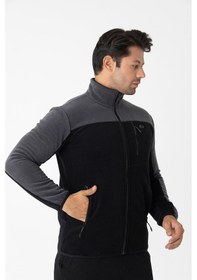Resim Crozwise Erkek Tam Fermuarlı Polar Sweat Siyah 
