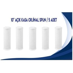 Resim Mikron 5 Adet 10inç Kapaklı Endikaplı Spun Açık Kasa Su Arıtma Cihazı 